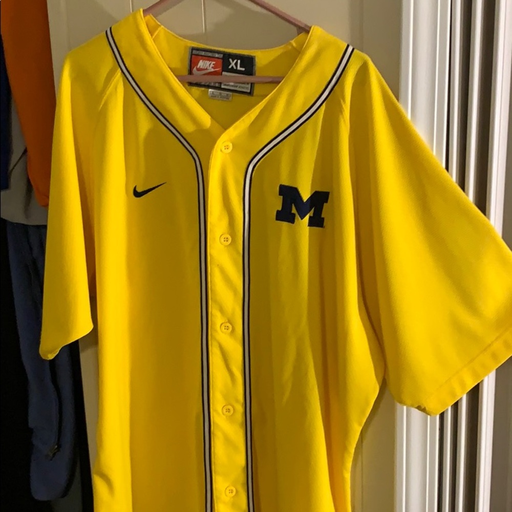 Michigan wolverines baseball style jersey